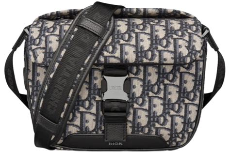 A4 Pouch Beige and Black Dior Oblique Jacquard